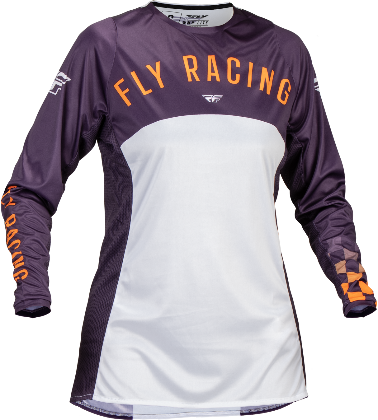 FLY RACING Women's Lite Jersey Deep Purple/Wht/Neon Coral Lg 377-621L