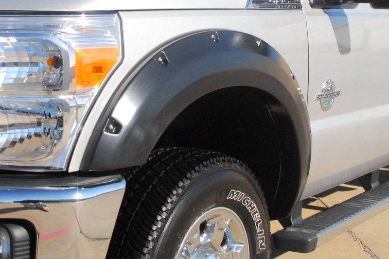 Lund 11-16 Ford F-250 RX-Rivet Style Textured Elite Series Fender Flares - Black (4 Pc.) RX314T