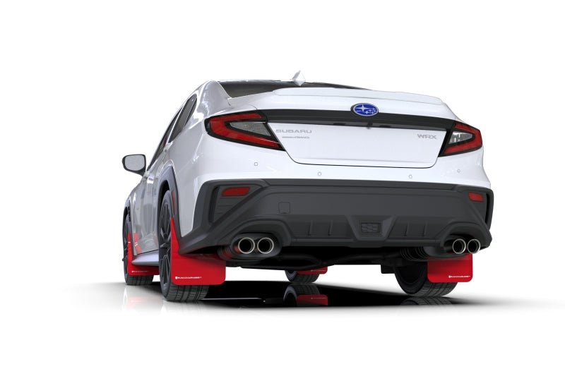 Rally Armor 2022 Subaru WRX Red UR Mud Flap w/ White Logo MF92-UR-RD/WH