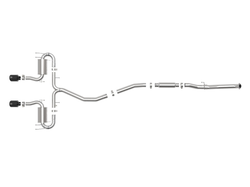 aFe Takeda 3in 304 SS Cat-Back Exhaust System w/Black Tips 17-20 Honda Civic Sport L4-1.5L (t) 49-36624-B