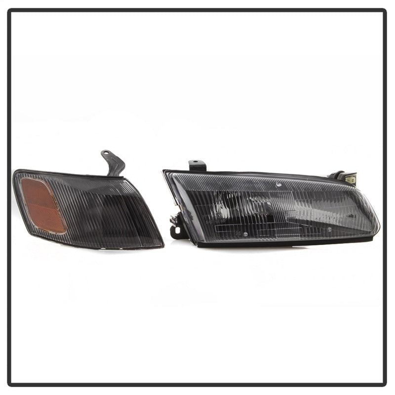xTune 97-99 Toyota Camry 4pc OEM Style Headlights w/Corner Lights - Black (HD-JH-TCAM97-SET-BK) 9042836