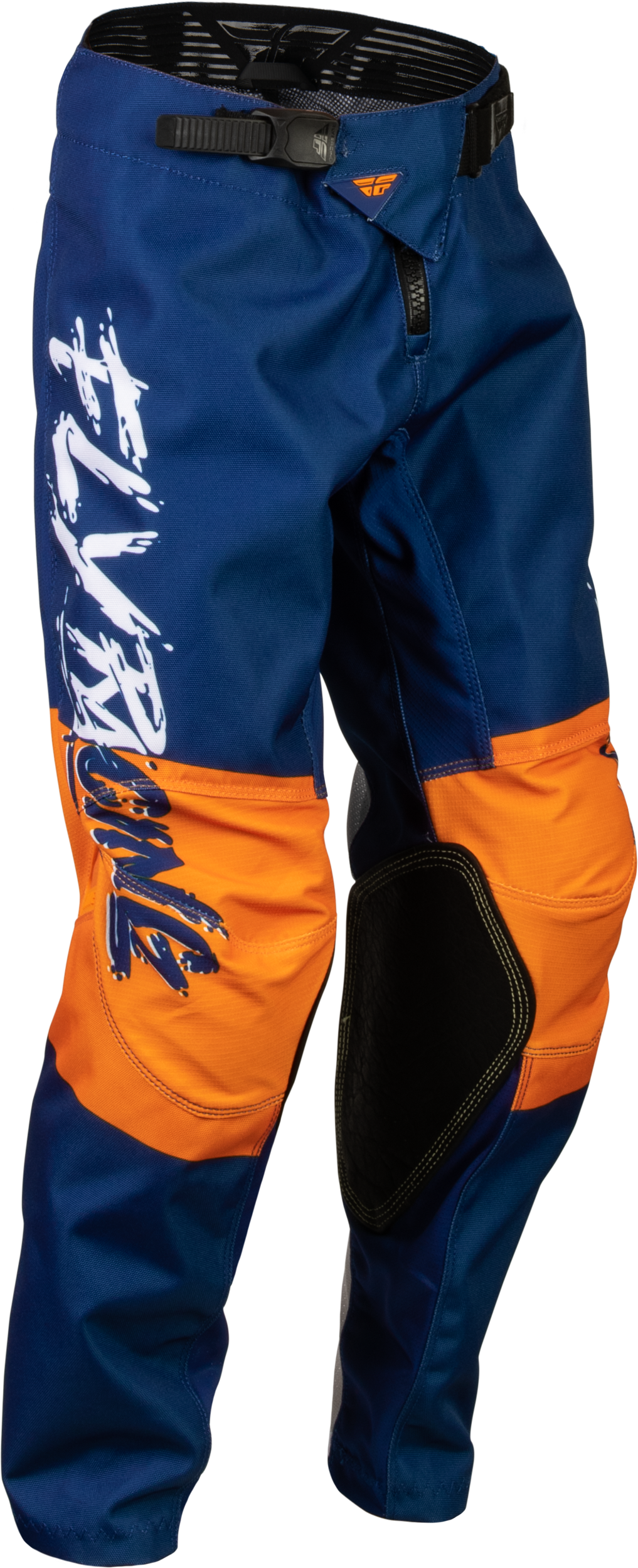 FLY RACING Youth Kinetic Khaos Pants White/Navy/Orange Sz 18 376-43518
