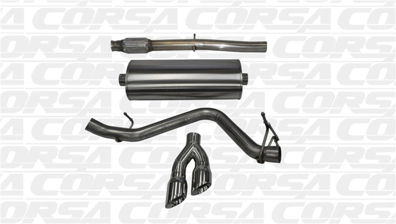 Corsa 14 GMC Sierra/Chevy Silv 1500 Crew Cab/Short Bed 5.3L V8 Polished Sport Single Side CB Exhaust 14873
