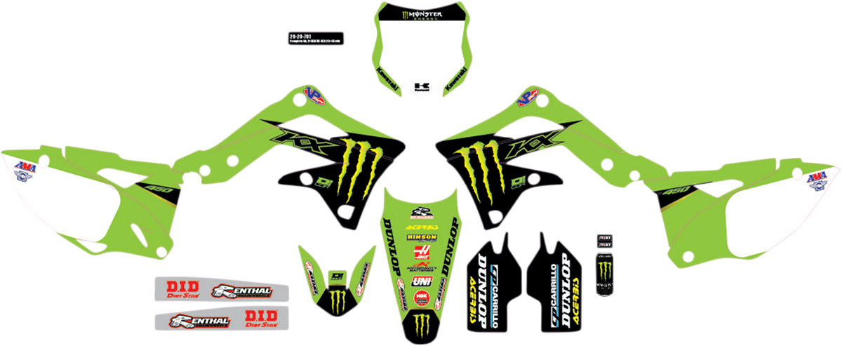 Kit gráfico D'COR VISUALS - Monster Energy 20-20-701