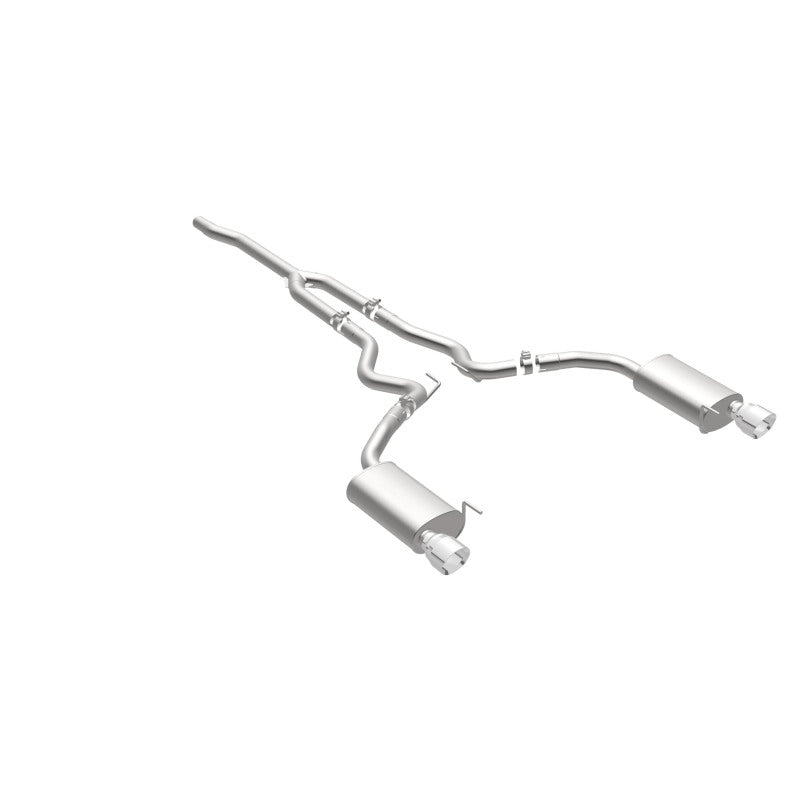MagnaFlow Cat Back, SS, 2.5in, Street, Dual Split Polished 4.5in Tips 2015 Ford Mustang Ecoboost 19097