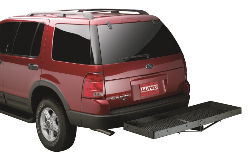 Lund Universal 20in X 60in Basic Cargo Carrier For 2in Hitches - Black 601010