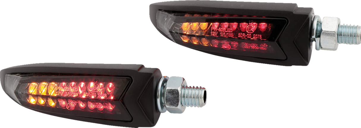 HIGHSIDER Arc Turn Signal - Rear - Black 254-260