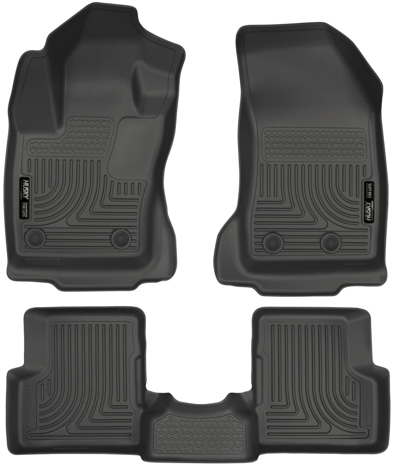 Husky Liners 2015 Jeep Renegade Weatherbeater Black Front and Second Row Floor Liners 99081