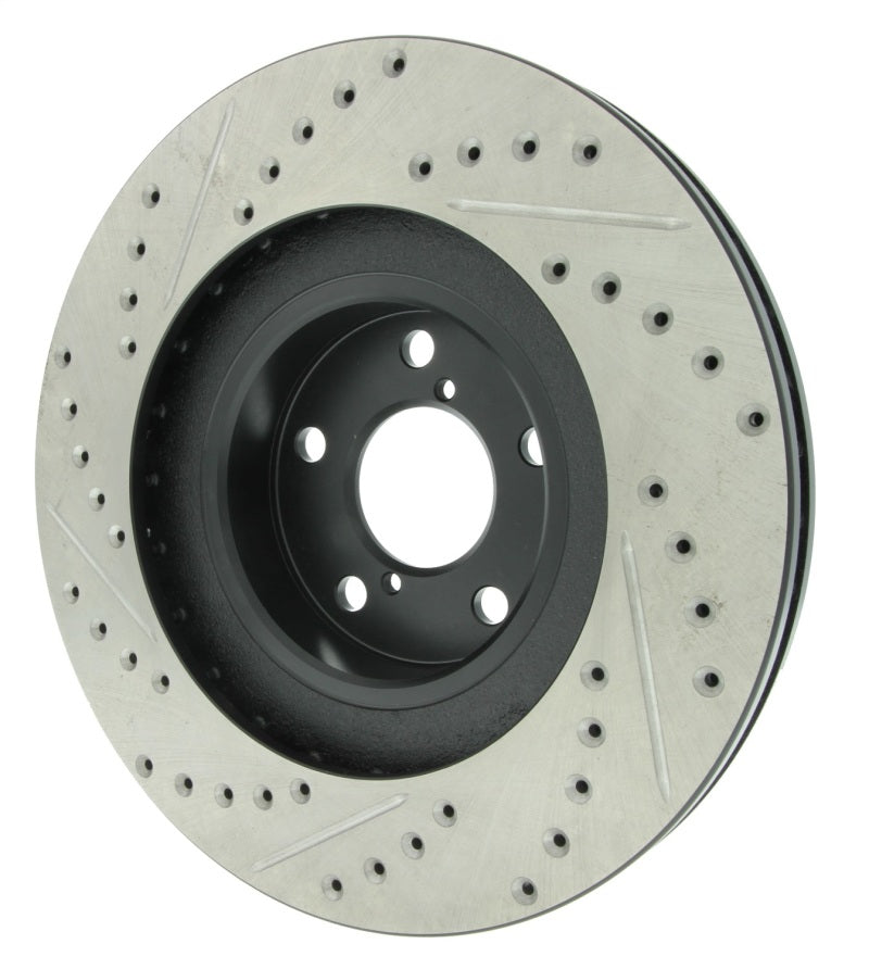 StopTech 02-10 Subaru WRX Slotted & Drilled Left Front Rotor (exc. STi) 127.47018L