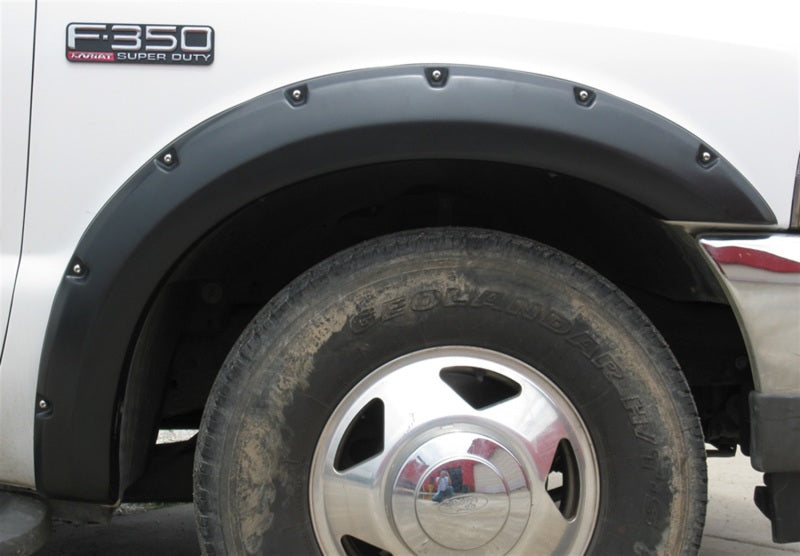 Lund 99-07 Ford F-250 RX-Rivet Style Textured Elite Series Fender Flares - Black (4 Pc.) RX311T