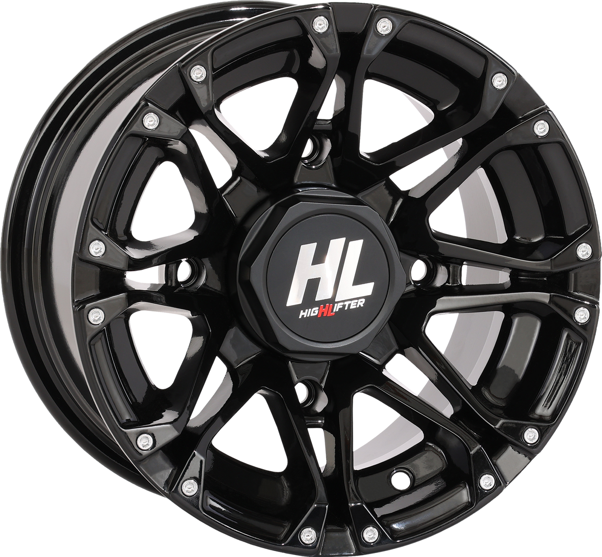 HIGH LIFTER Rad - HL3 - Vorne/Hinten - Schwarz glänzend - 12x7 - 4/110 - 4+3 (+10 mm) 12HL03-1210