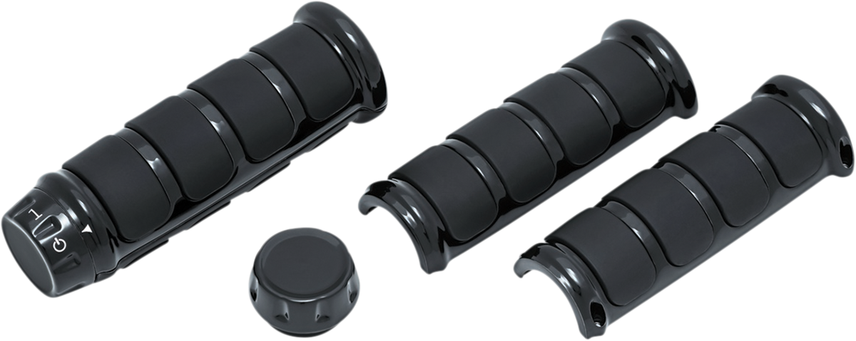 KURYAKYN Grips - ISO® - Three-Piece - Black 6781