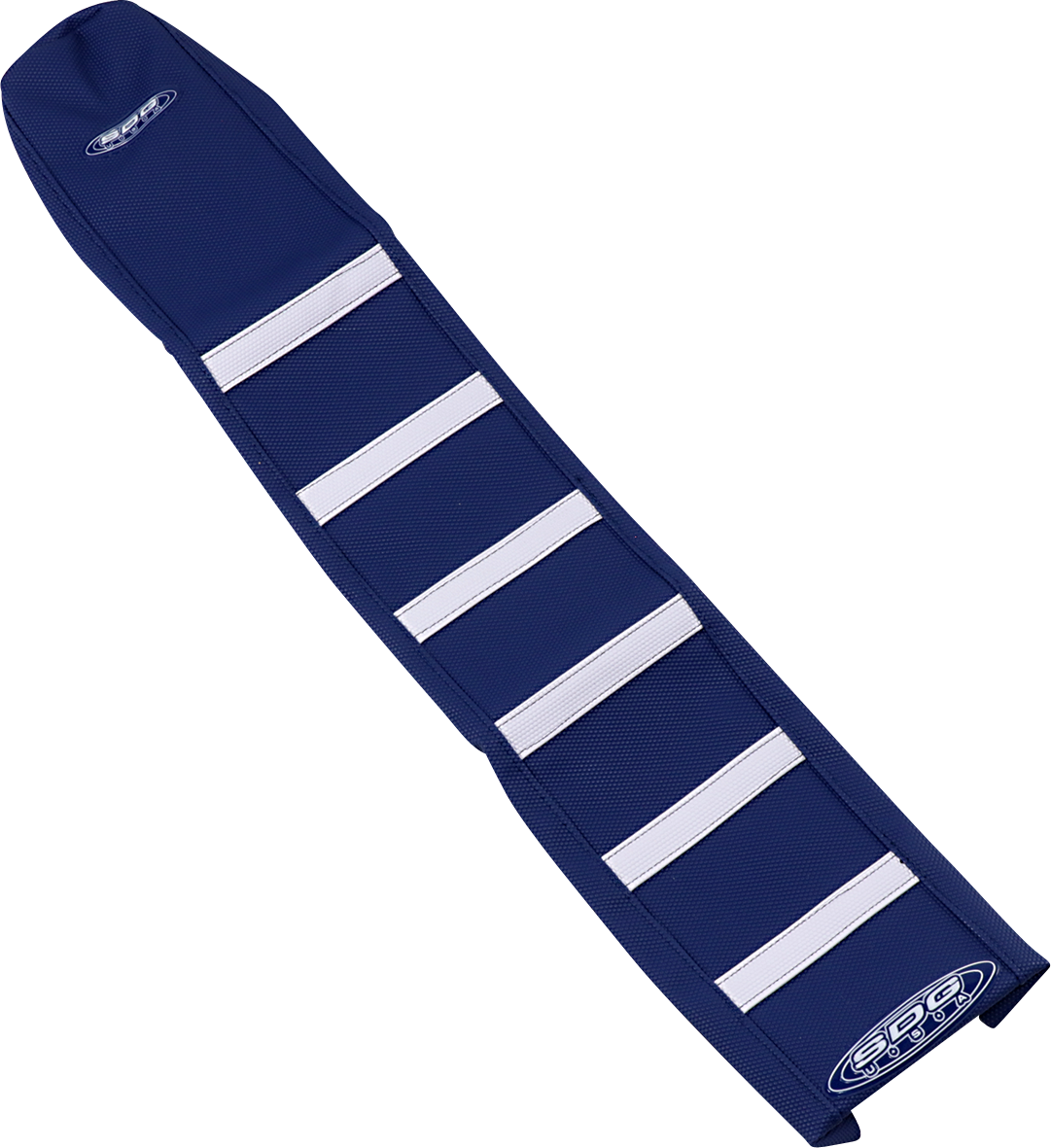 Funda de asiento SDG de 6 nervaduras - Costillas blancas/Parte superior azul/Lados azules 95959WDD