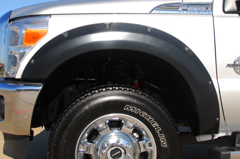 Lund 11-16 Ford F-250 RX-Rivet Style Textured Elite Series Fender Flares - Black (4 Pc.) RX314T