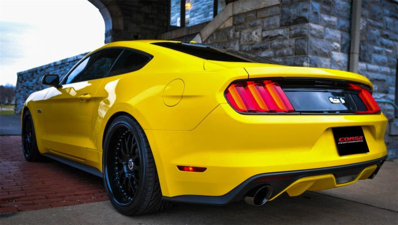 Corsa 2015 Ford Mustang GT 5.0 3in Axle Back Exhaust, Black Dual 4.5in Tip *Sport* 14326BLK