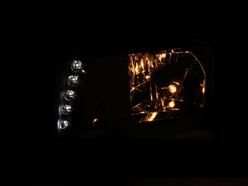 ANZO 2001-2005 Chrysler Pt Cruiser Crystal Headlight Chrome Amber (OE) 111472