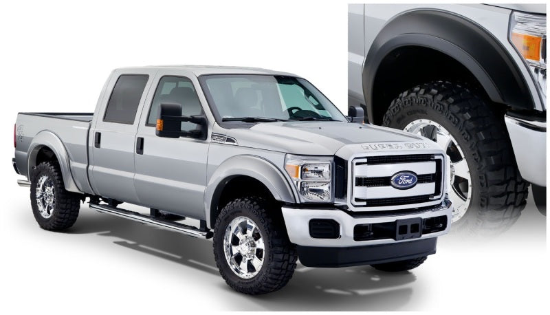Bushwacker 11-16 Ford F-350 Super Duty Styleside Extend-A-Fender Style Flares 4pc - Black 20932-02