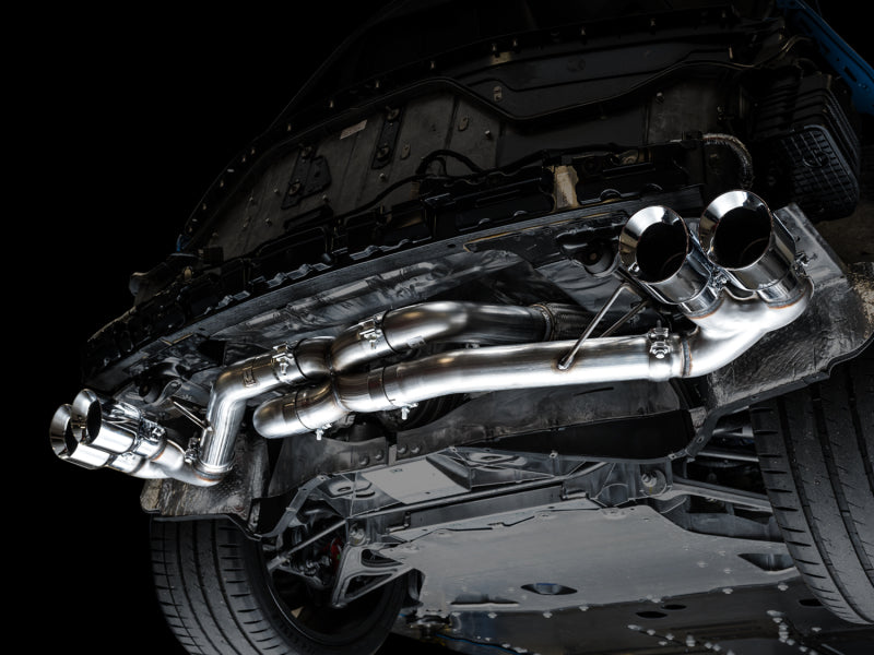 AWE Tuning 2020 Chevrolet Corvette (C8) Track Edition Exhaust - Quad Chrome Silver Tips 3020-42080
