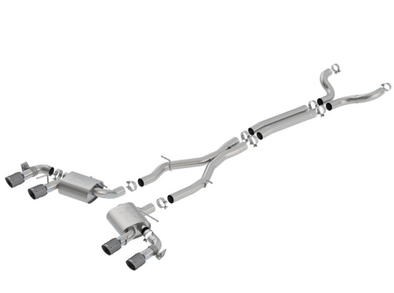 Borla 17-18 Chevrolet Camaro ZL1 6.2L V8 Atak Catback Exhaust w/ Dual Mode Valves CF Black Anod 140727CFBA