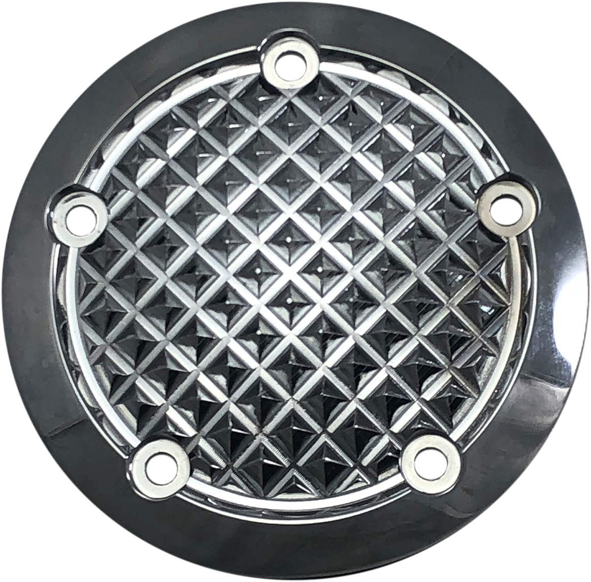 EDDIE TROTTA DESIGNS Timer Cover - Cross Cut - 5 Hole - Chrome TC-555