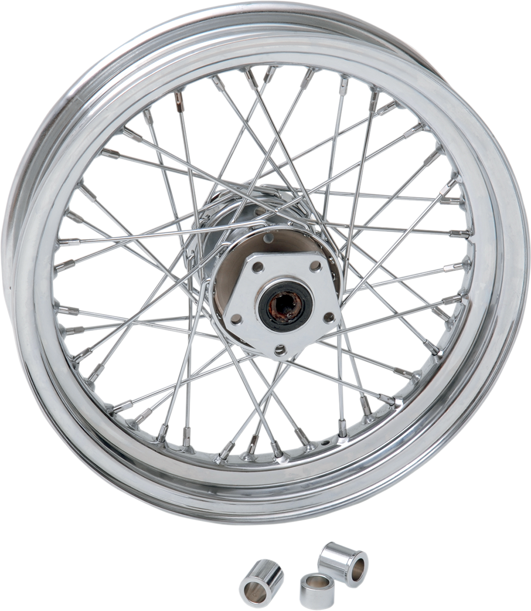 DRAG SPECIALTIES Rueda delantera - Doble disco/ABS - Cromada - 16"x3.00" - '84-'98 FLT 64342N