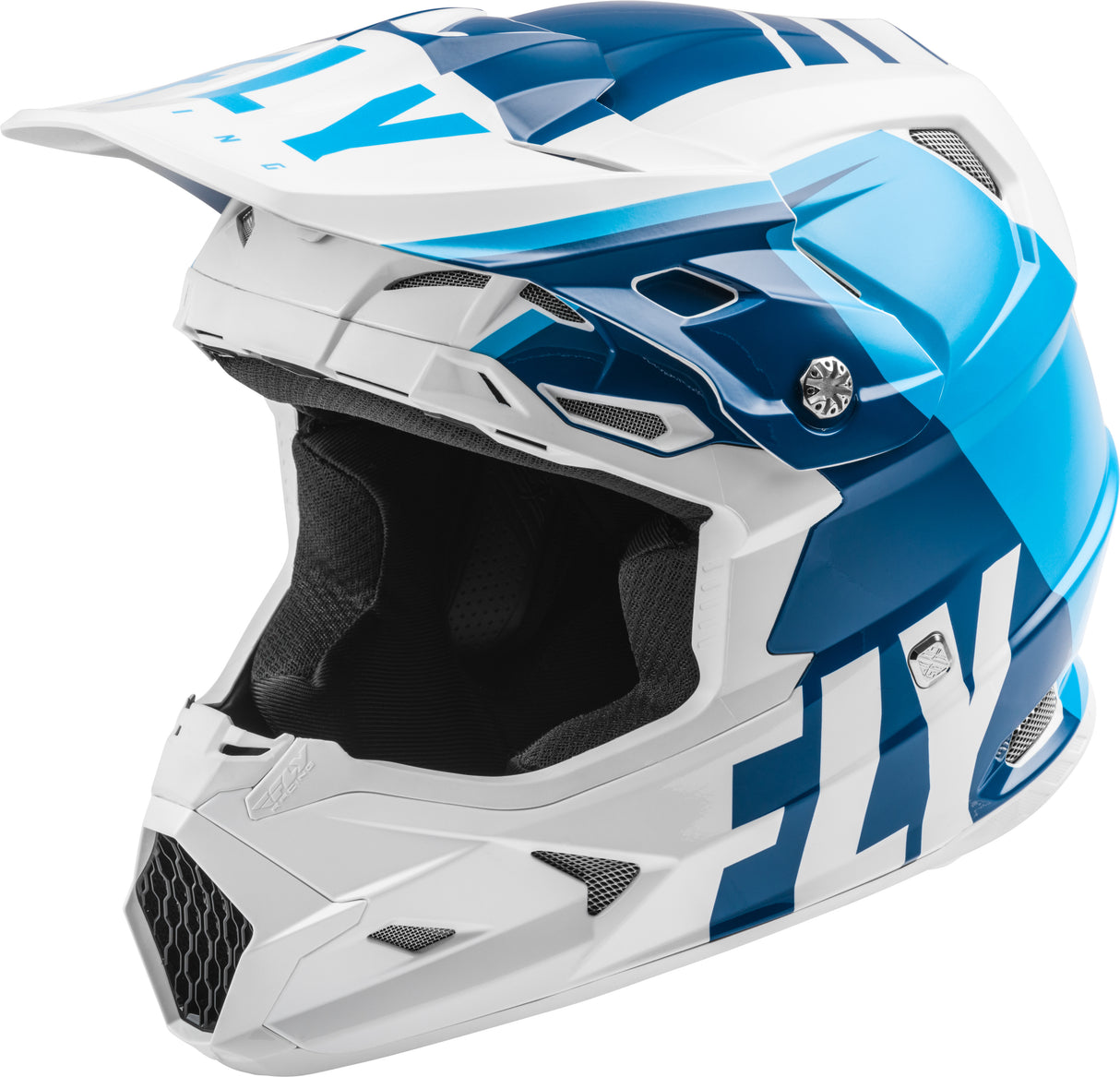 FLY RACING Toxin Transfer Helm Blau/Weiß Md 73-8543M