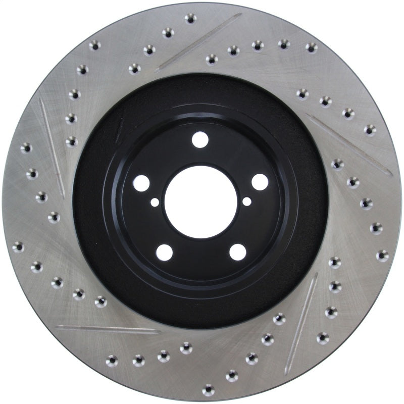 StopTech 02-10 Subaru WRX Slotted & Drilled Left Front Rotor (exc. STi) 127.47018L
