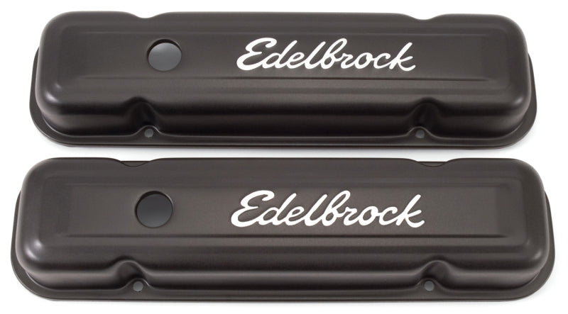 Edelbrock Valve Cover Signature Series Pontiac 1962-1979 301-455 CI V8 Low Black 4453