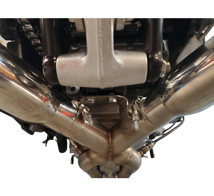 Voodoo Shorty Auspuff, schwarzer Auspuff, Doppel-Slip-On, Hayabusa 22-24 G3, VEBUSAM2CDB