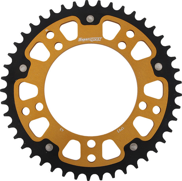 SUPERSPROX Rear Stealth Sprocket Alu/Stl 45t-520 Gld Hay/Suz/Tri RST-1793-45-GLD