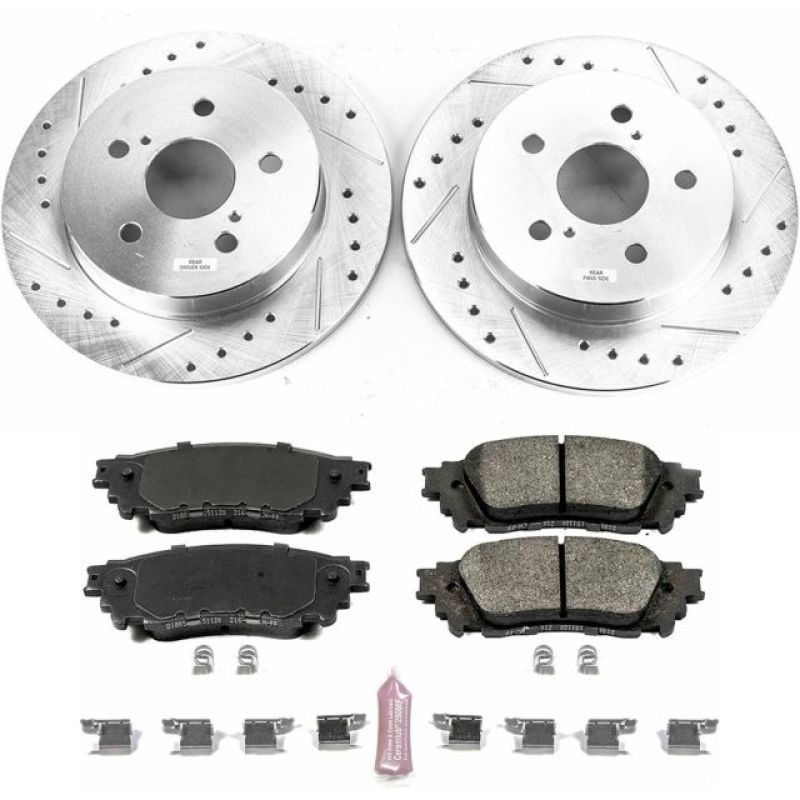 Power Stop 15-17 Lexus NX200t Rear Z23 Evolution Sport Brake Kit K7739