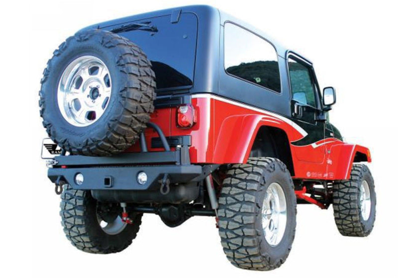 Rampage 1987-1995 Jeep Wrangler(YJ) Recovery Bumper Rear - Black 76610