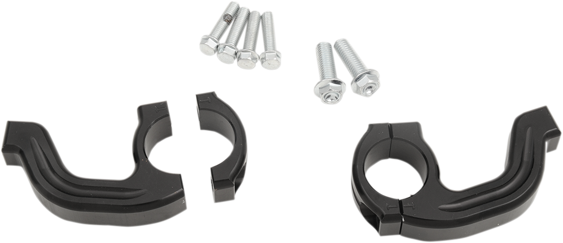 MOOSE RACING Handschutzklemme - Kontur - Twinwall - Schwarz 50-260B