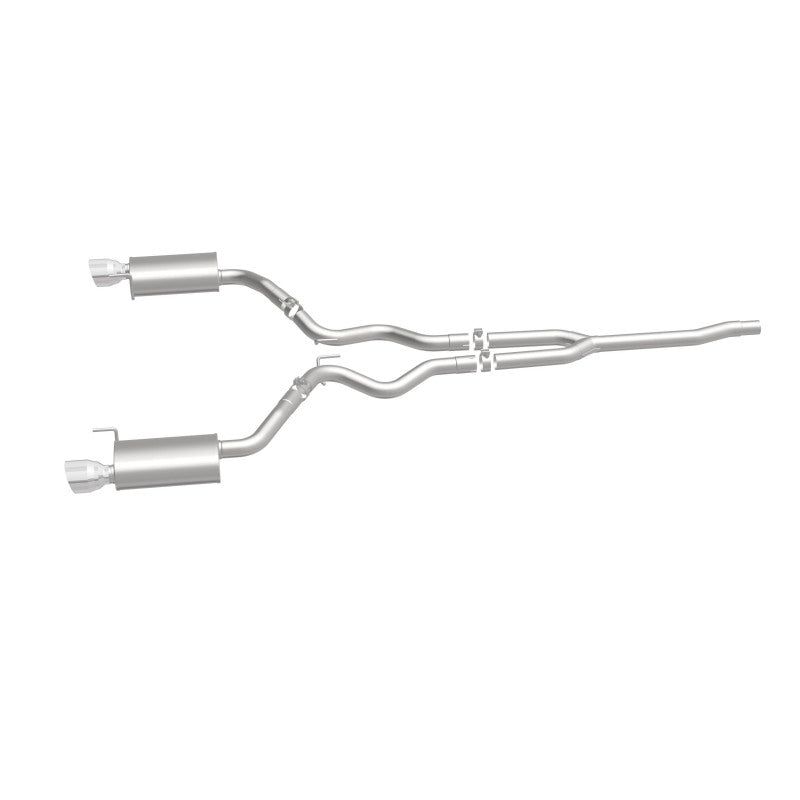 MagnaFlow Cat Back, SS, 2.5in, Street, Dual Split Polished 4.5in Tips 2015 Ford Mustang Ecoboost 19097