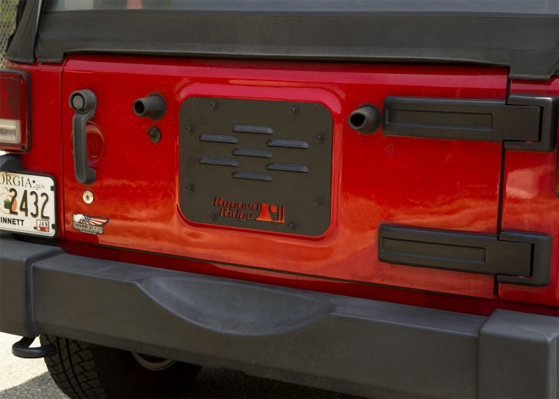 Rugged Ridge Tire Carrier Delete Plate 07-18 Jeep Wrangler JK 11586.1