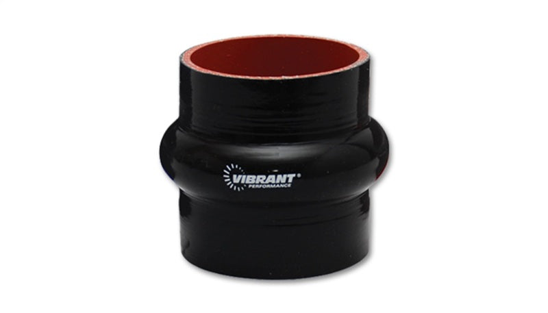 Vibrant 4 Ply Reinforced Silicone Hump Hose Connector - 2in I.D. x 3in long (BLACK) 2730