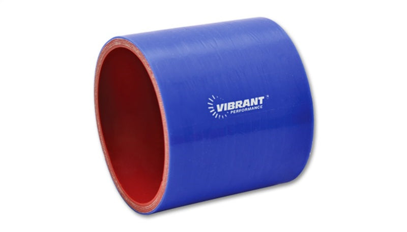 Vibrant 4 Ply Reinforced Silicone Straight Hose Coupling - 2.5in I.D. x 3in long (BLUE) 2710B