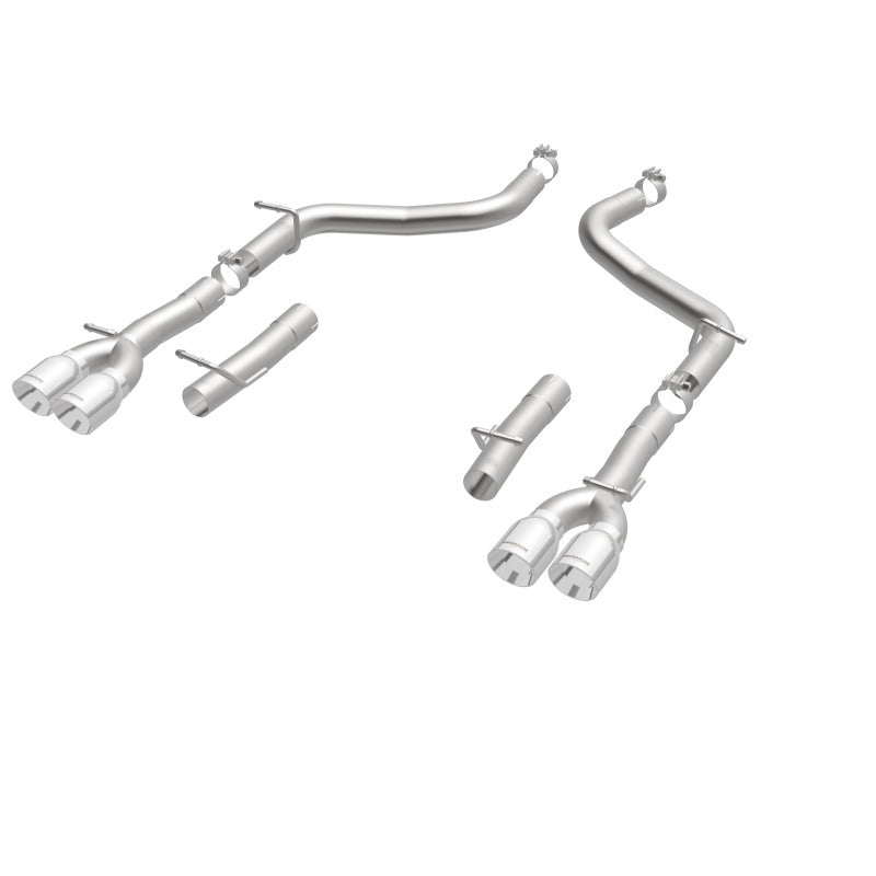 MagnaFlow Axle-Back, SS, 2.5in, Quad Split Rear 3.5in Tip 2015 Dodge Challenger 3.6L V6 19218