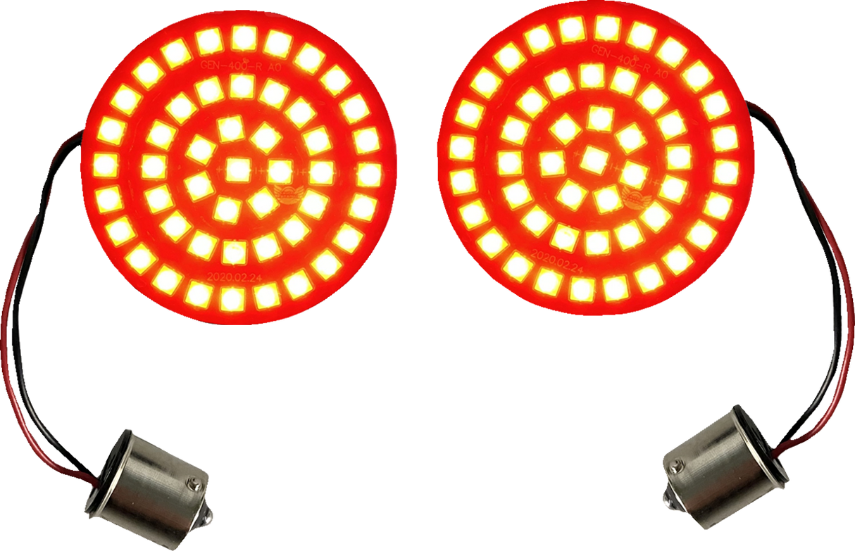 CUSTOM DYNAMICS Inserto de señal de giro - LED - Rojo - 1156 GEN-4-R-1156