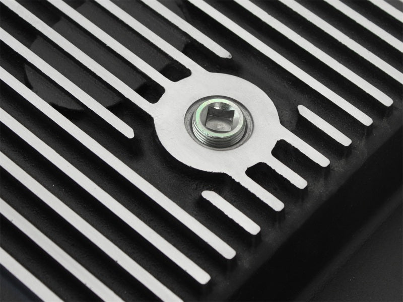 aFe Power Transmission Pan Black Machined 11-14 Ford 6R140 Trucks V8 6.7L (td) 46-70182