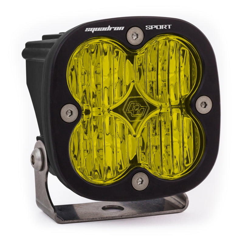 Baja Designs Squadron Sport Wide Cornering Black LED Light Pod Pattern - Amber 550015