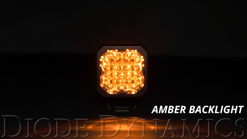 Diode Dynamics Stage Series C1 LED Pod Pro - Yellow Wide Standard ABL (Pair) DD6458P