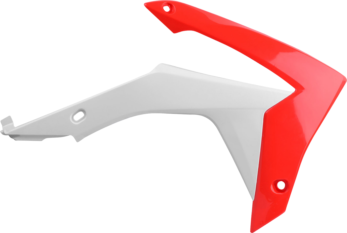 Cubierta del radiador POLISPORT - '04 OEM rojo/blanco - CRF 250R/450R 8417100001