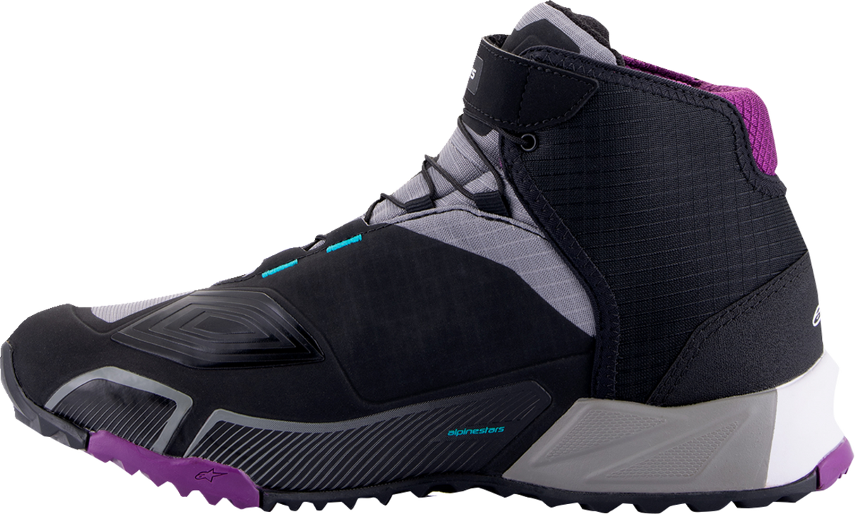 ALPINESTARS Stella CR-X Drystar® Schuhe - Schwarz/Grau/Blaugrün/Violett - US 5.5 2611523137055