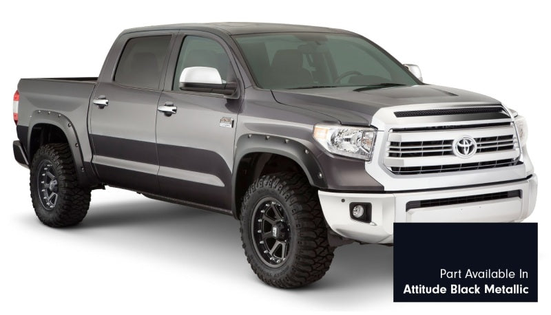Bushwacker 16-18 Toyota Tundra Fleetside Pocket Style Flares 4pc - Midnight Black 30918-43