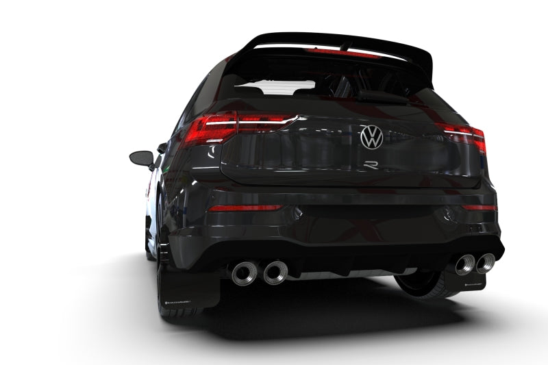 Rally Armor 2022 MK8 Volkswagen Golf GTI/R Black UR Mud Flap w/ Blue Logo MF80-UR-BLK/BL