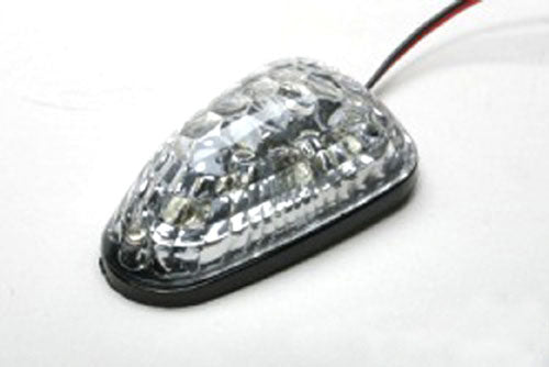 K&s Led Mini-Marker Light, Triangle, Black, Wht/Clr (6 Leds) 760852