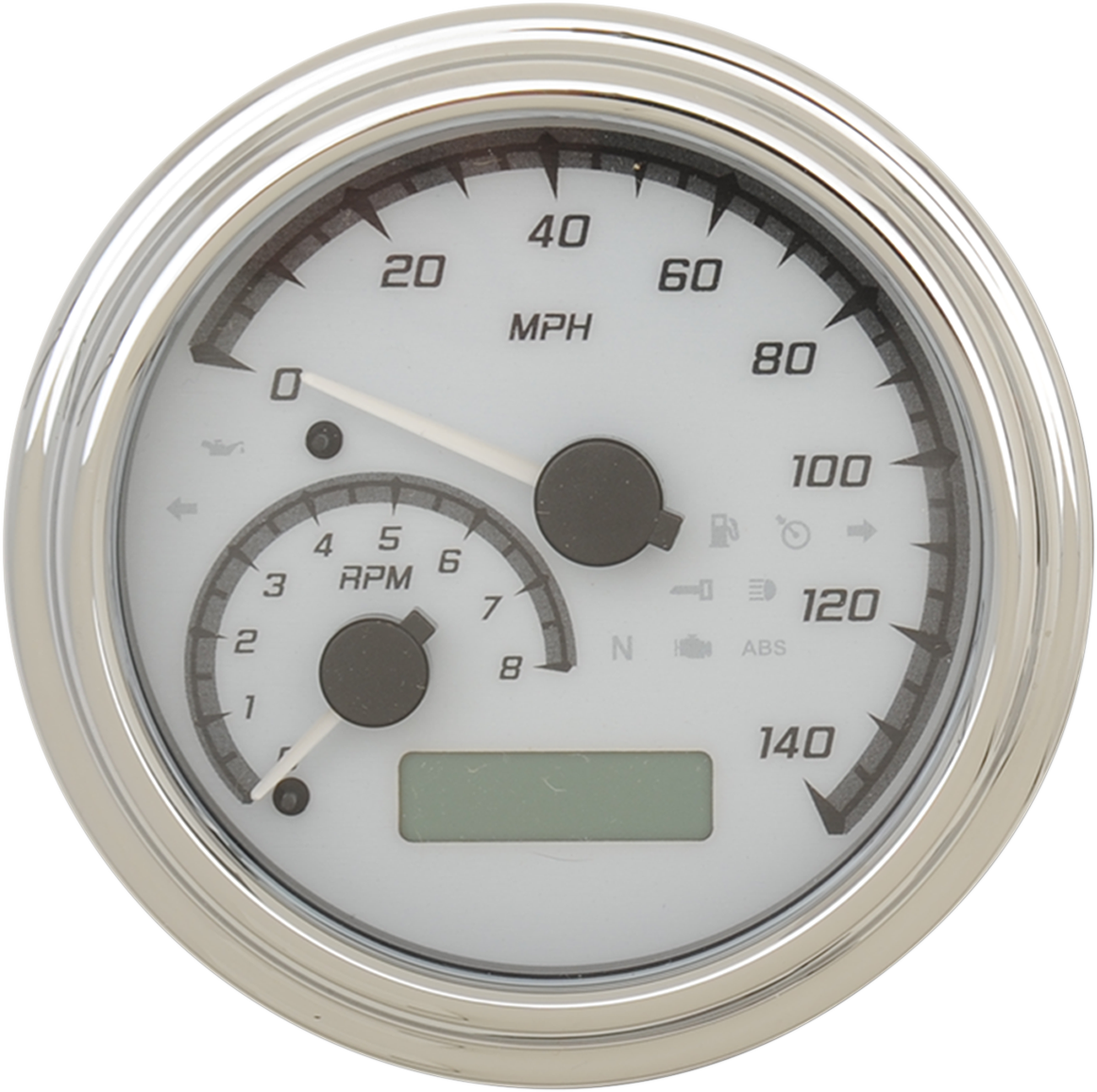 DAKOTA DIGITAL MXV Series Analog Gauge System - White/Gray/Chrome MVX-2011-WG-C