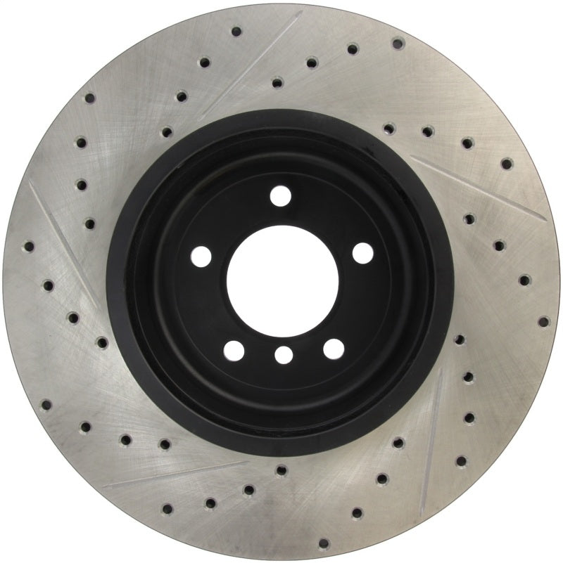 StopTech 08-09 BMW 535 Series / 04-09 545i/550i/645Ci/650i Slotted & Drilled Left Front Rotor 127.34071L