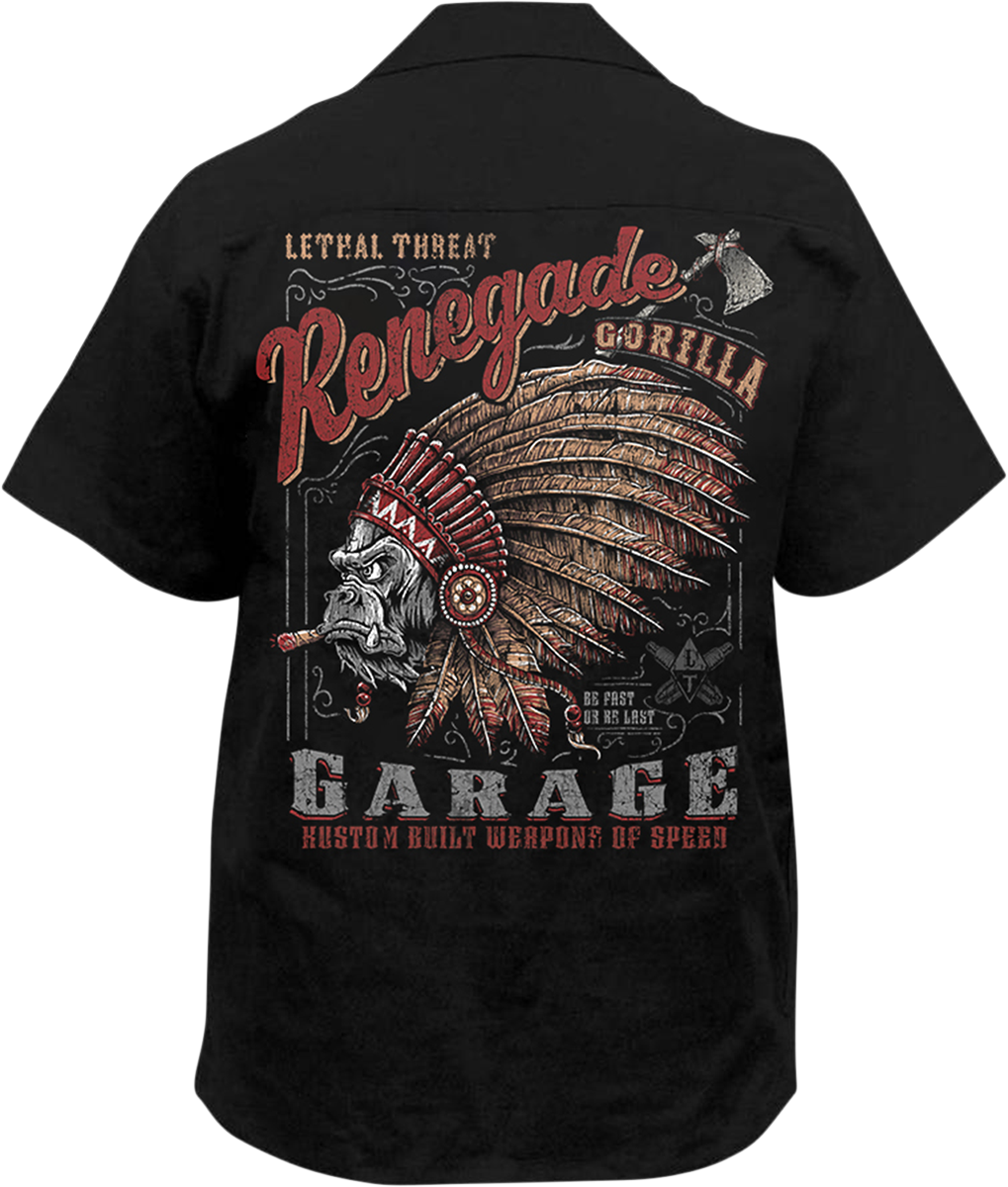 LETHAL THREAT Garage Gorilla Shirt - Black - 2XL HW50212XXL